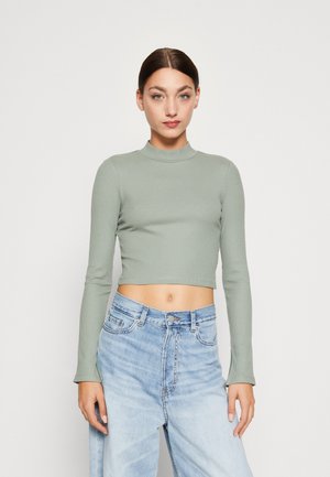 Monki Top s dlouhým rukávem - khaki