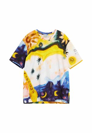 Desigual, COSMOS PRINT T-SHIRT - Camiseta estampada - blue