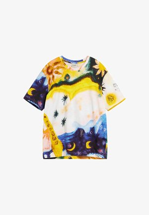 Desigual, COSMOS PRINT T-SHIRT - Camiseta estampada - blue