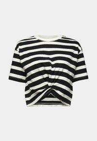 Esprit GESTREIFTES IM TWISTDESIGN - T-shirts med print - black