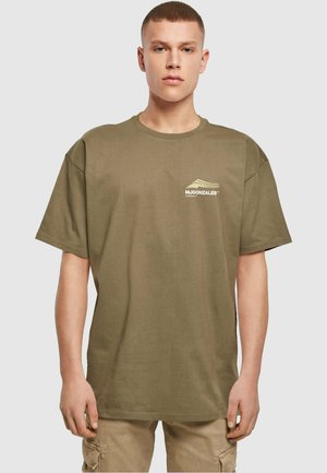 MJ Gonzales WAVE X HEAVY  - Tricou cu imprimeu - olive