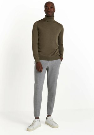 Basic Roll Neck Merino wool - Strickpullover - wood mel