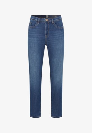 Ultralichte blauwe denim jeans met een klassiek vijf-pocket ontwerp, slim fit, rechte pijp en subtiele stiksels.