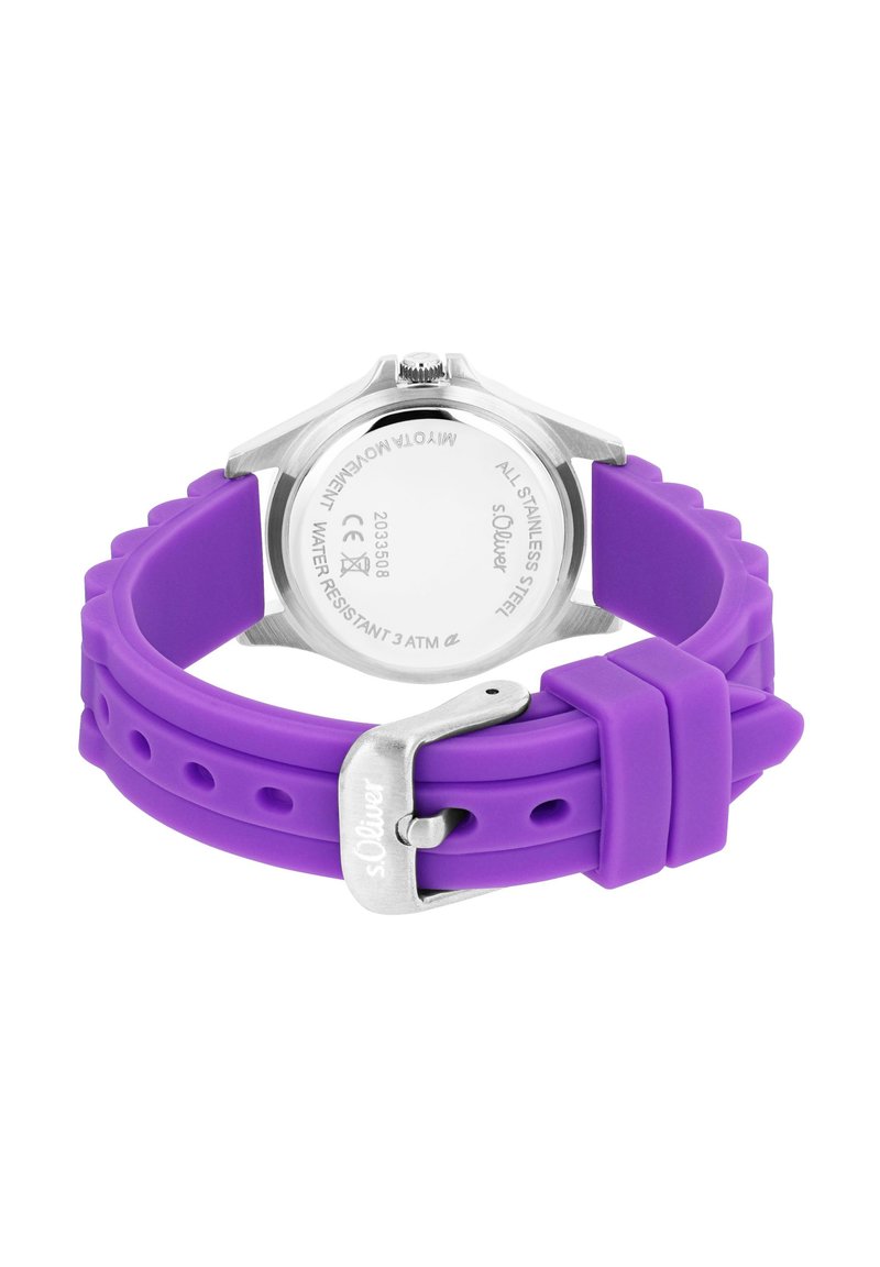 s.Oliver Horloge Mannen Chronograaf Analoog, Met Leren Band, Zwart, 5