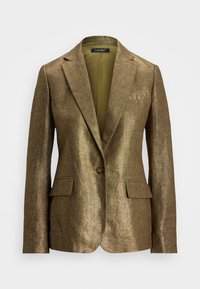 Lauren Ralph Lauren STRETCH VELVET BLAZER - Žakete - metallic bronze