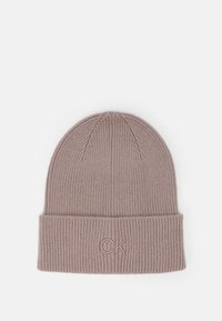 Calvin Klein EMBROIDERY BEANIE - Kootud müts - cinder
