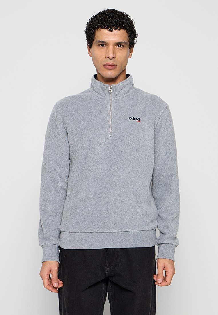 Schott Fleece trui grijs