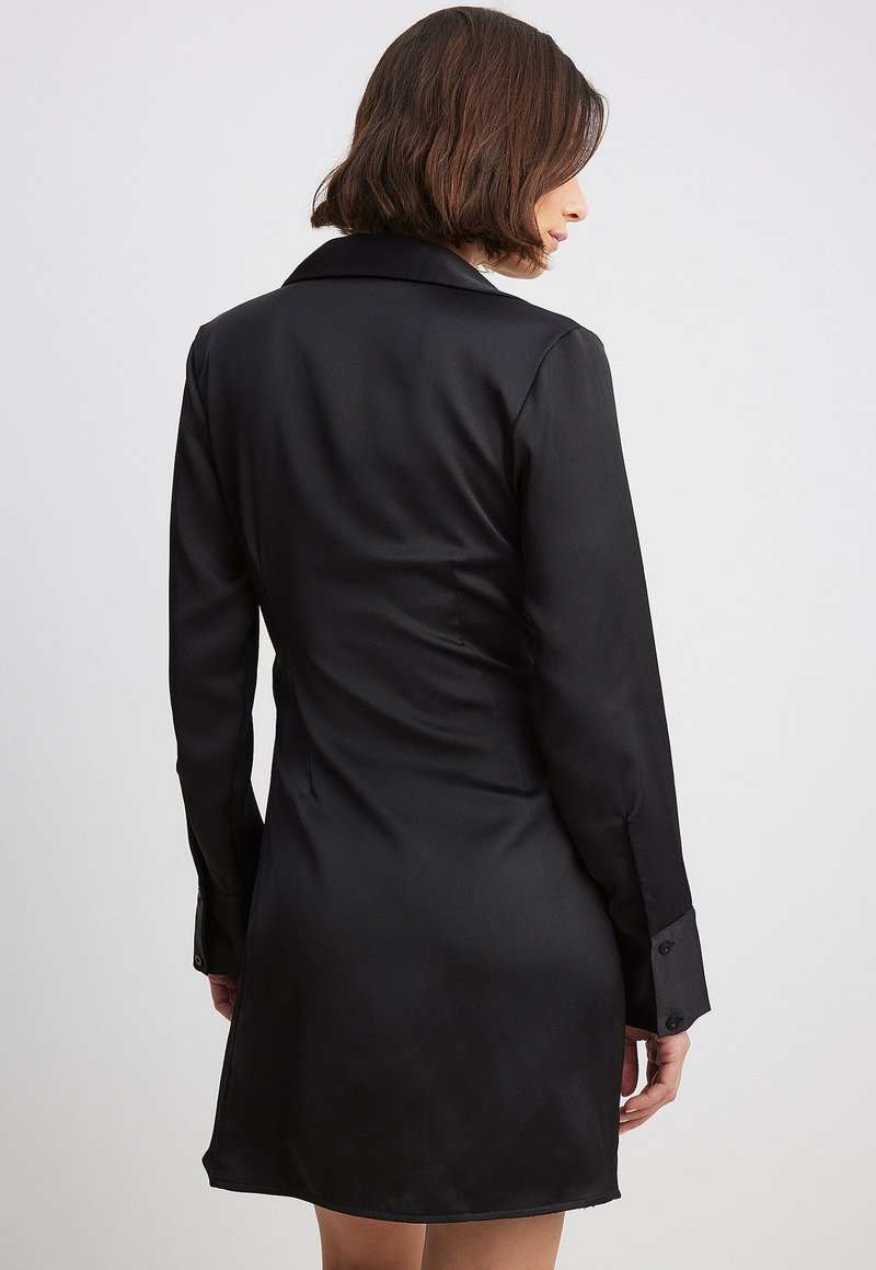 slim fit dress slacks NA-KD Pleated Elastic Waist Dress Black | Women's Fashion | Bazics CY