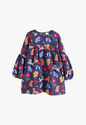 Next, LONG SLEEVE PRINTED DRESS - Vestito casual - navy blue dog print
