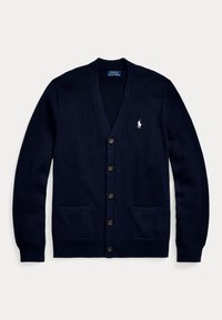 COTTON V-NECK CARDIGAN - Vest - hunter navy