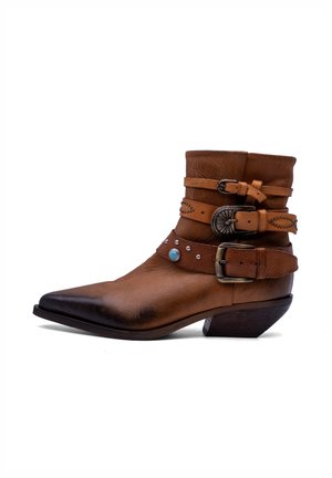 SHILA SUGHERO - Stivaletti texani / biker - cognac
