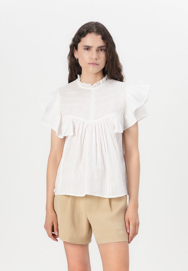 ONLHEIKE FRILL O NECK - Blouse - cloud dancer