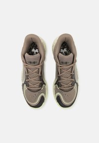 Under Armour SPAWN 6 MID - Scarpe da basket - taupe dusk/black/retro green