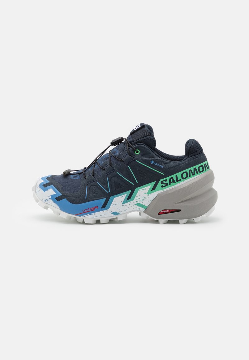 Salomon - SPEEDCROSS 6 GTX - Turistické topánky - carbon/provence/white, Zväčšiť