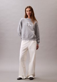 Calvin Klein Jeans MONOLOGO  - Sportinis megztinis - heroic grey heather