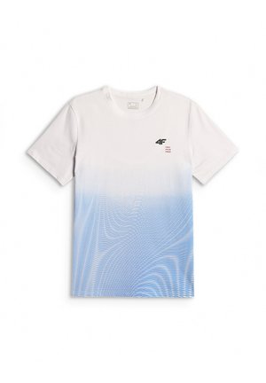 4F, 4F T-SHIRT REGULAR Z NADRUKIEM MĘSKI - T-shirt print - blue allover