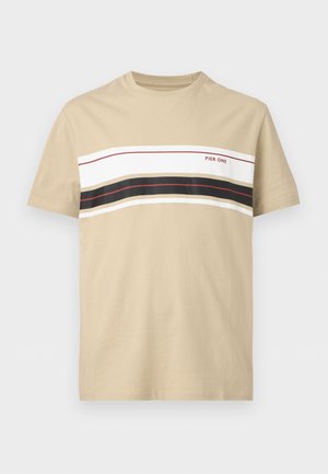 Pier One, T-Shirt print - beige