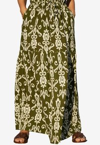 Myleene Klass - PRINTED ADJUSTABLE WAIST REGULAR FIT - Maxi sukně - green white Miniatura obrázku 1