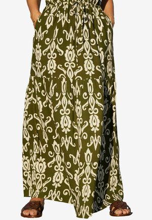 Myleene Klass PRINTED ADJUSTABLE WAIST REGULAR FIT - Falda larga - green white