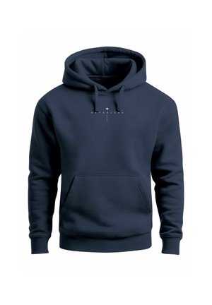 BACKPRINT SUN MOON  - Hoodie - navy