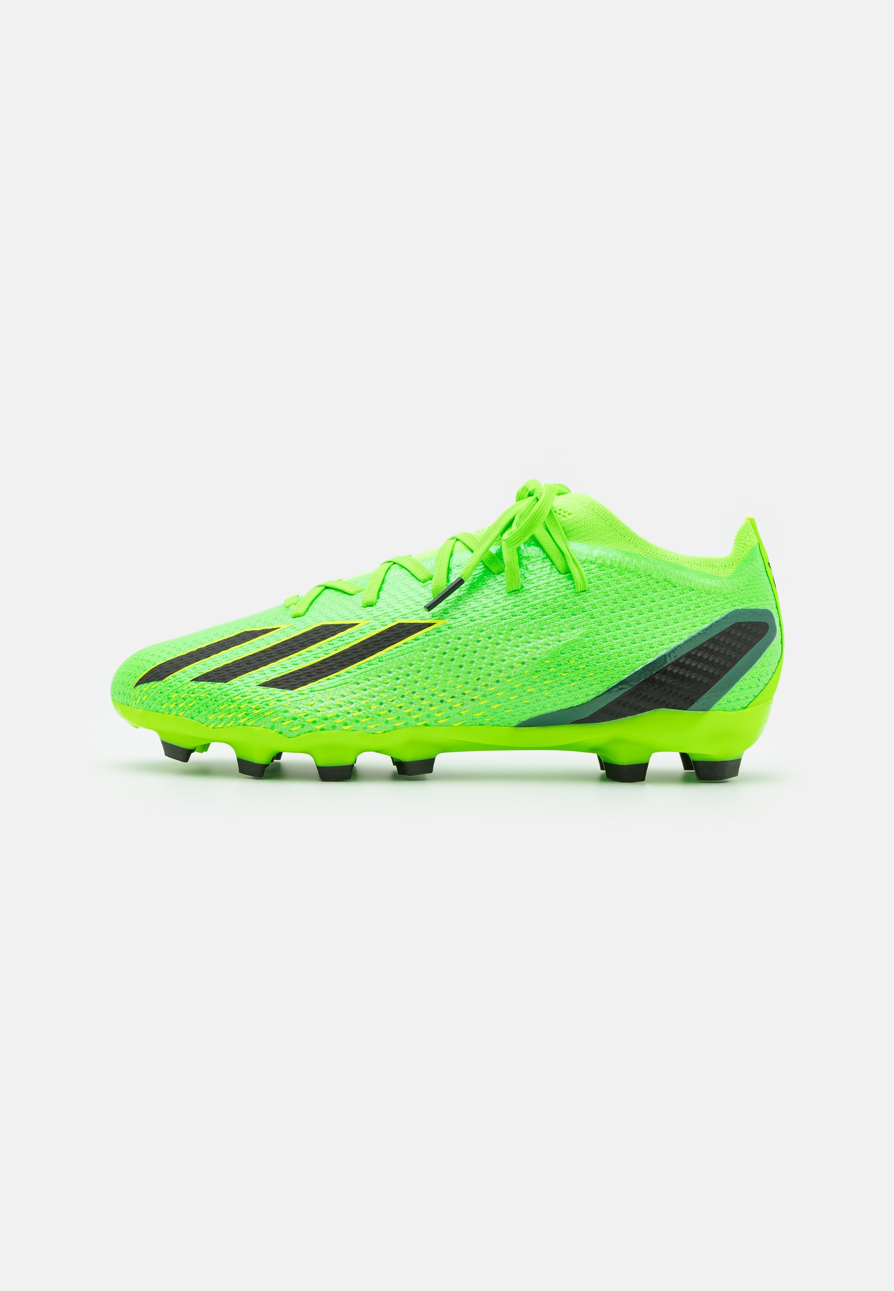 bright green football boots