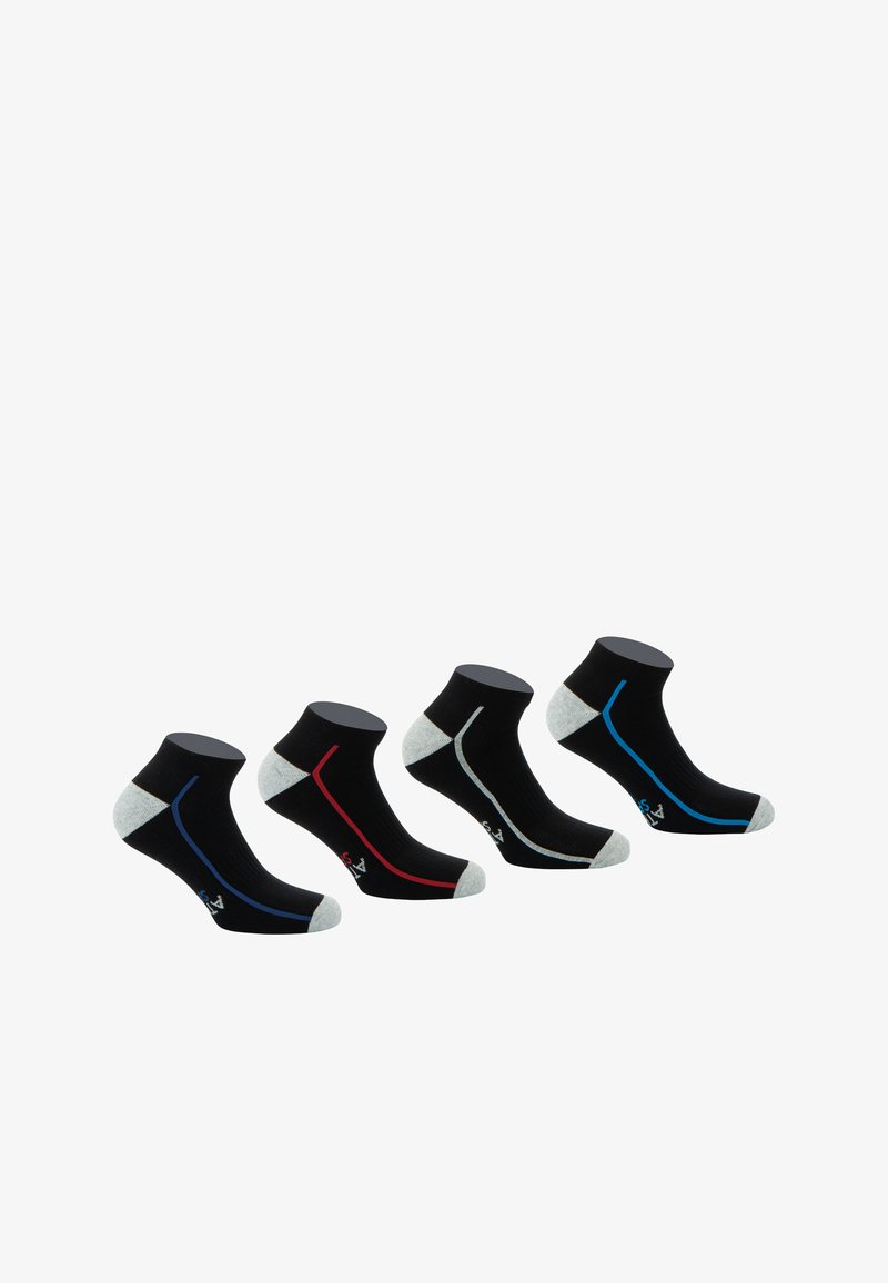 Athena 4 PACK - Chaussettes - noir liseré couleur