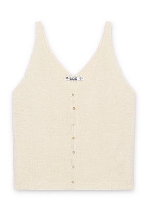 INSIDE, TOP TIRANTES BOTONES CUELLO PICO - Chaleco - blanco