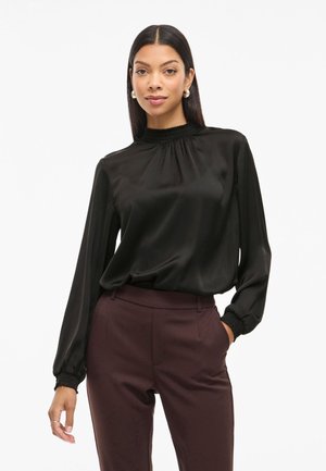 VILA MIT LANGEN ÄRMELN VISOFIE - Bluse - black