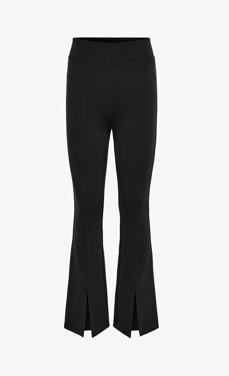 ONLY GIRLS KOGPAIGE SLIT PANT - Stoffhose - black