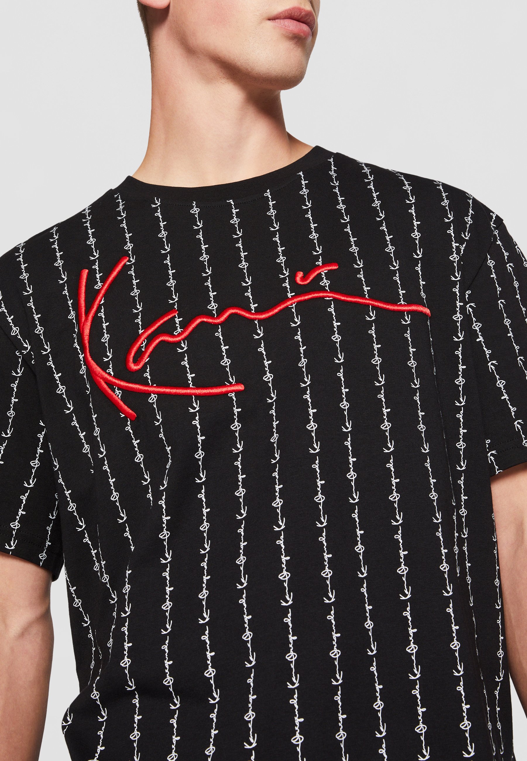 Karl Kani SIGNATURE LOGO PINSTRIPE TEE - Tricou cu imprimeu