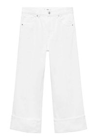 WIDELEG WITH TURNED-UP HEM - Wide Leg - white