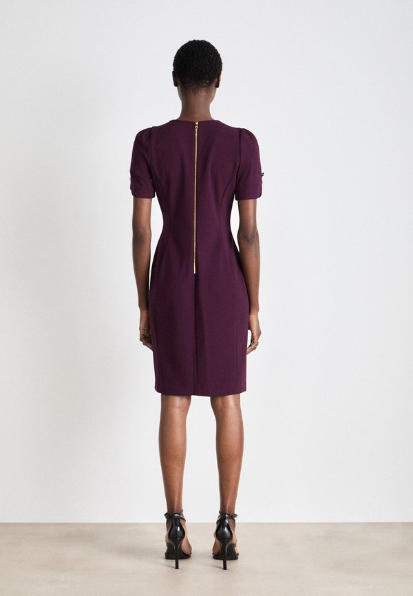 RUCHED PUFF SLEEVES - Shift dress - raisin