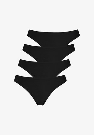 LASCANA, 4 PACK - Tanga - schwarz