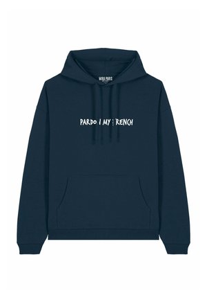 FRENCH EMBROIDERY UNISEX OVERSIZE  - Sweat à capuche - dark blue
