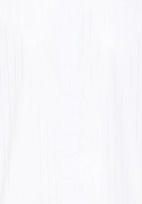 White fabric with thin vertical stripes and a light sheen. The texture appears smooth, with a crisp and clean pattern.