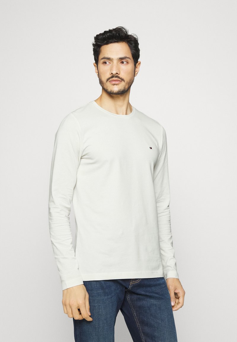 Tommy Hilfiger STRETCH SLIM FIT - Camisola de manga comprida - ivory