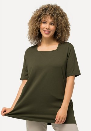 CARREE-AUSSCHNITT HALBARM - T-shirt basic - forest green