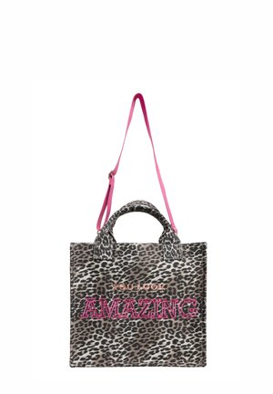 SHOPPER IM LEO-LOOK - Cabas - schwarz beige