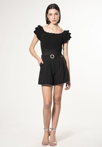 INFLUENCER FRILLED  - T-Shirt print - black