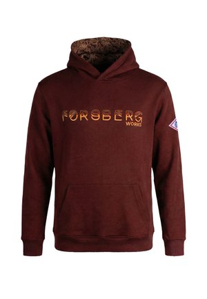 FORSBERG, FORSBERG GRUNNSON HOODIE - Hoodie - bordeaux