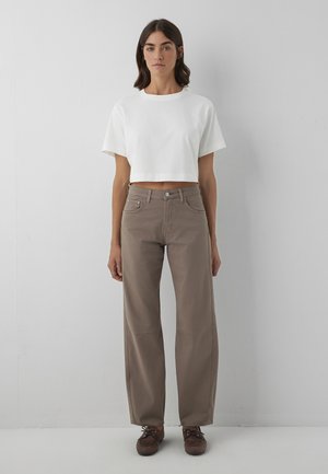 Mavi, MAVI WOVEN PANTS LEILA W/CUT - Baggy Jeans - moon rock twill