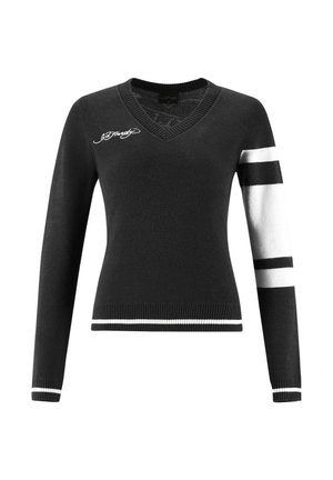 Ed Hardy KILLS SLOWLY V NECK  - Jumper - black