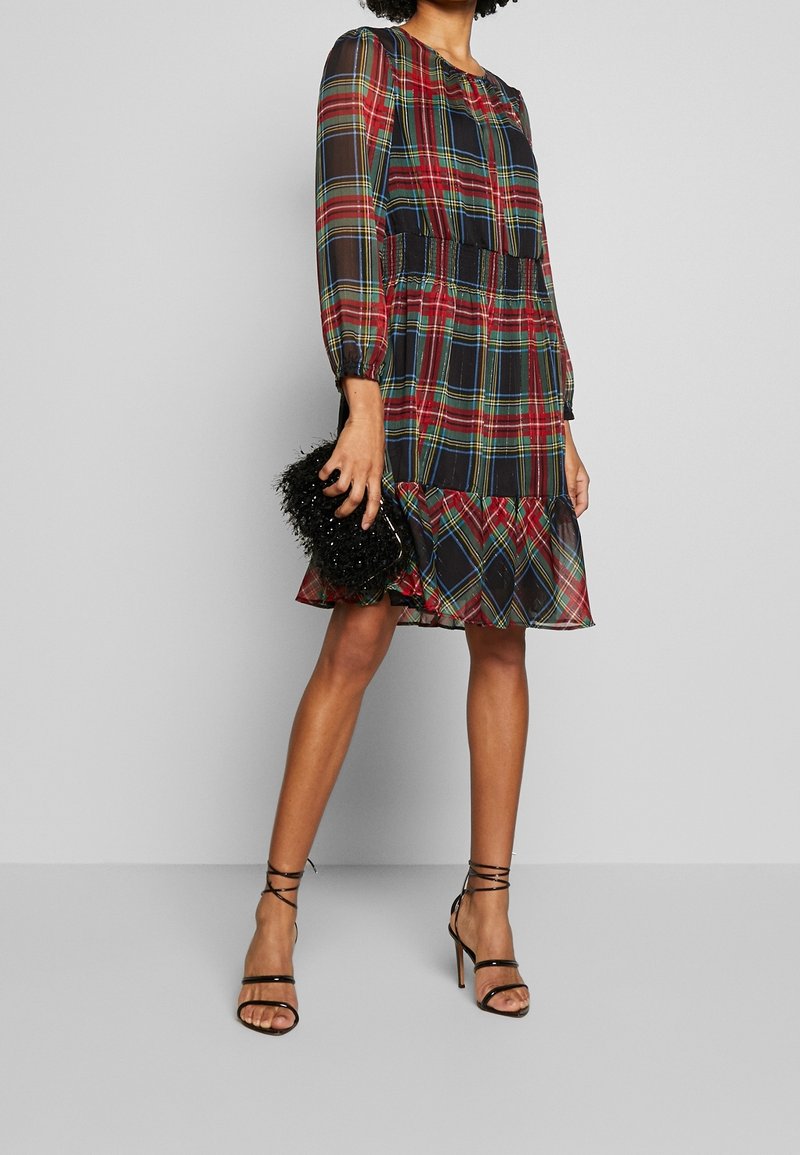 slim fit dress slacks Green Gingham Eliza Midi Dress