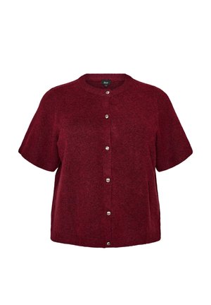Zizzi, STRICKJACKE MIT KURZEN ÄRMELN - Ζακέτα - rot