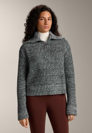 HALF-ZIP TWISTED - Pulóver - black