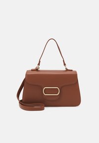 Pieces PCCANDY CROSSBODY BAG - Bandolera - cognac detail/gold-coloured