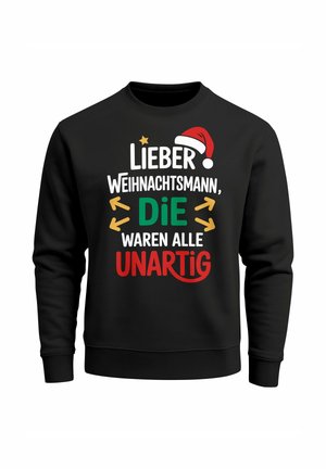 WEIHNACHTSPULLOVER SPRUCH LUSTIG LIEBER - Sweatshirt - schwarz