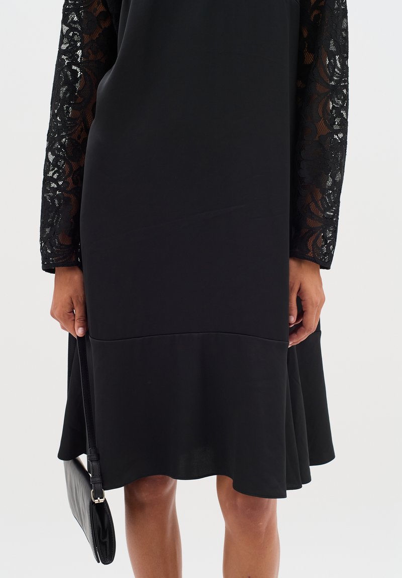 open lace back dress Knit Wrap Midi Dress