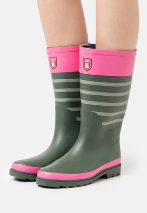 KRULLER STEVEL - Regenlaarzen - rose/olive