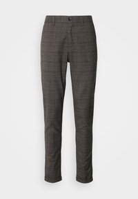 CHECK PANTS - Trousers - brown
